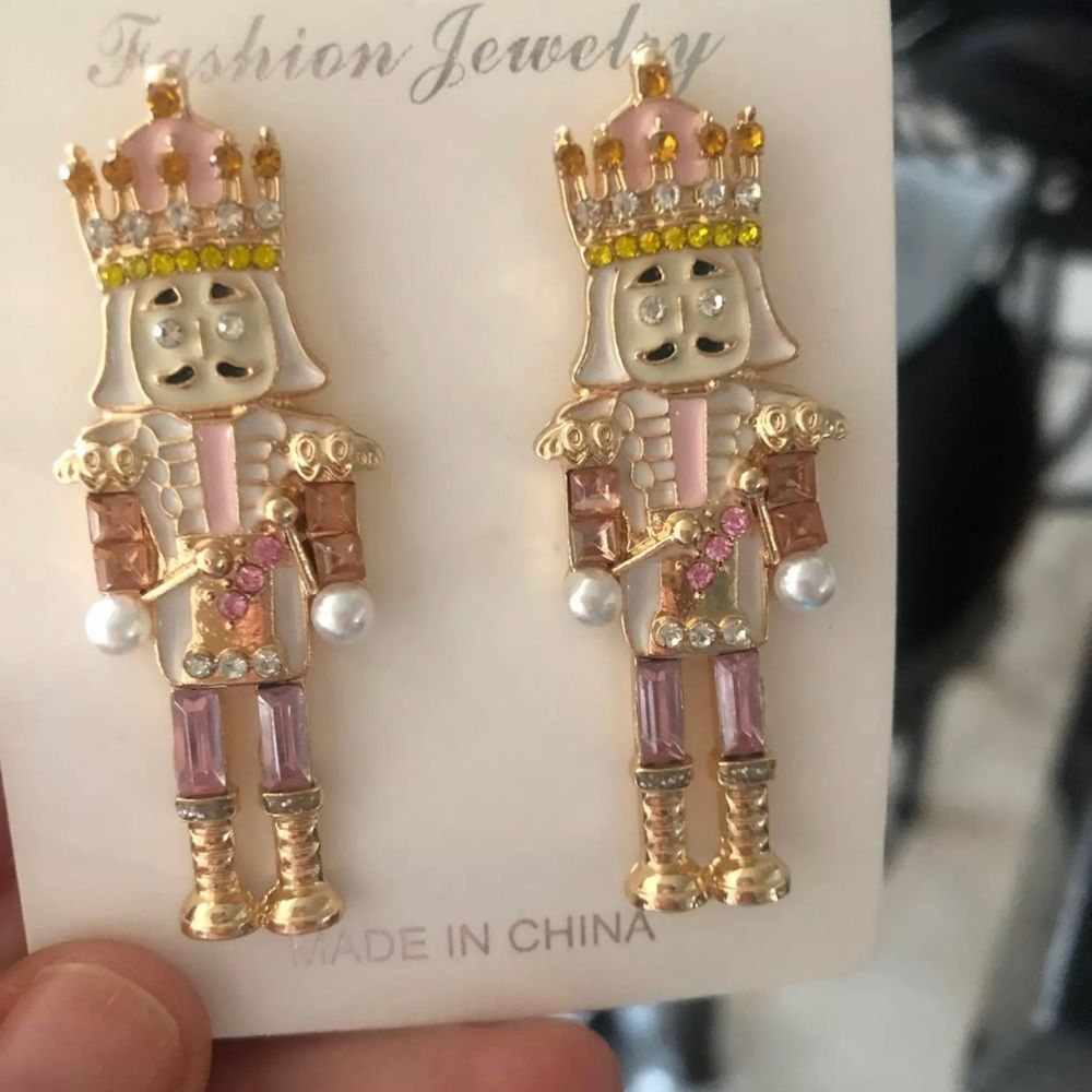 Soldier Colorful Dangle Earrings - Picture 2 of 3